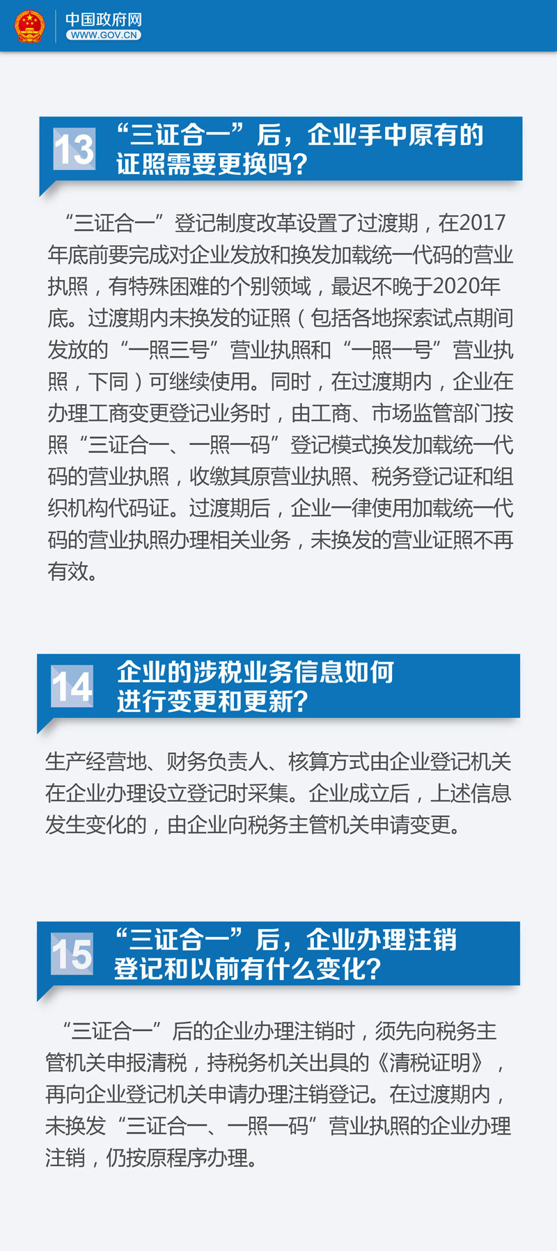 關(guān)于“三證合一” 你需要了解22個(gè)關(guān)鍵問題