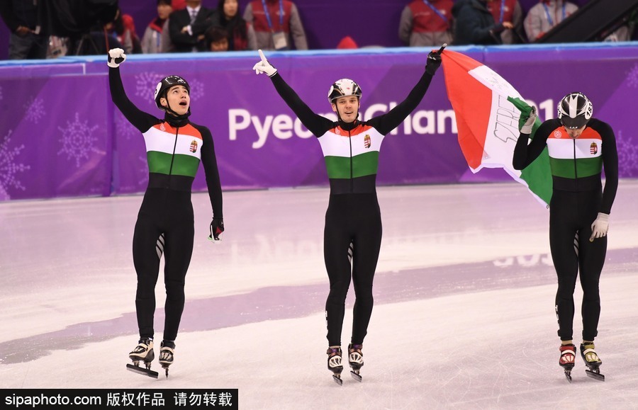 2018平昌冬奧會短道速滑：男子5000米接力A組決賽 中國隊摘銀