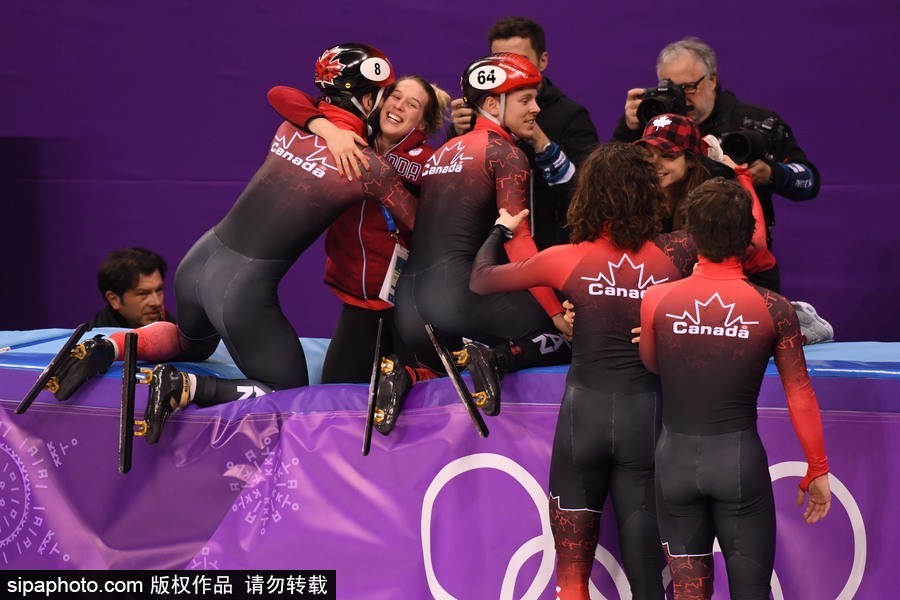 2018平昌冬奧會短道速滑：男子5000米接力A組決賽 中國隊摘銀