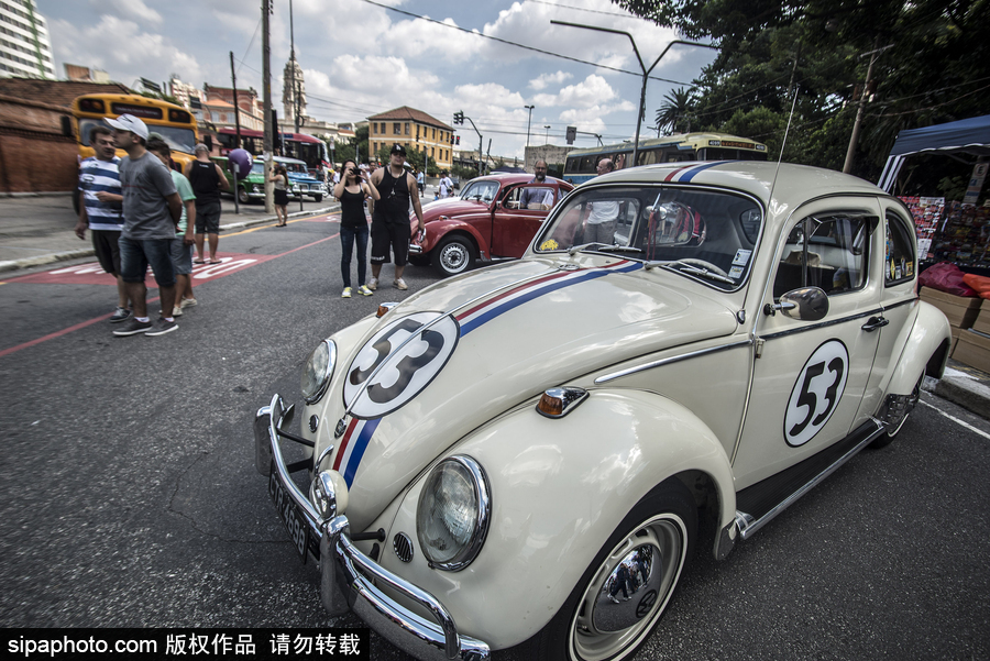 愛車人士大飽眼福！超百輛古董汽車在巴西圣保羅集會展出