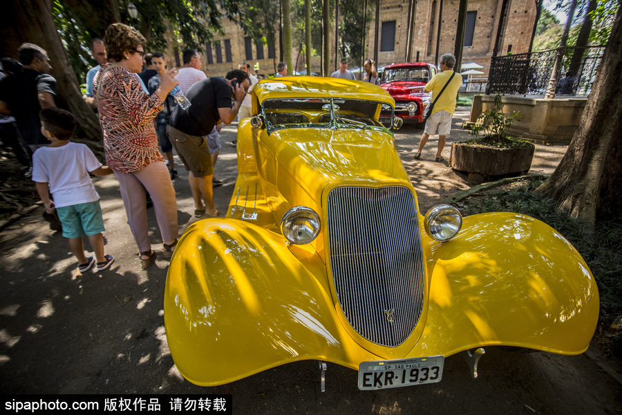 愛(ài)車(chē)人士大飽眼福！超百輛古董汽車(chē)在巴西圣保羅集會(huì)展出